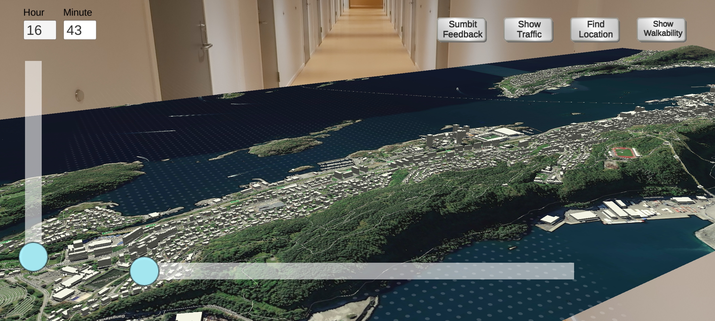 AR Digital Twin - Augmented reality city visualization